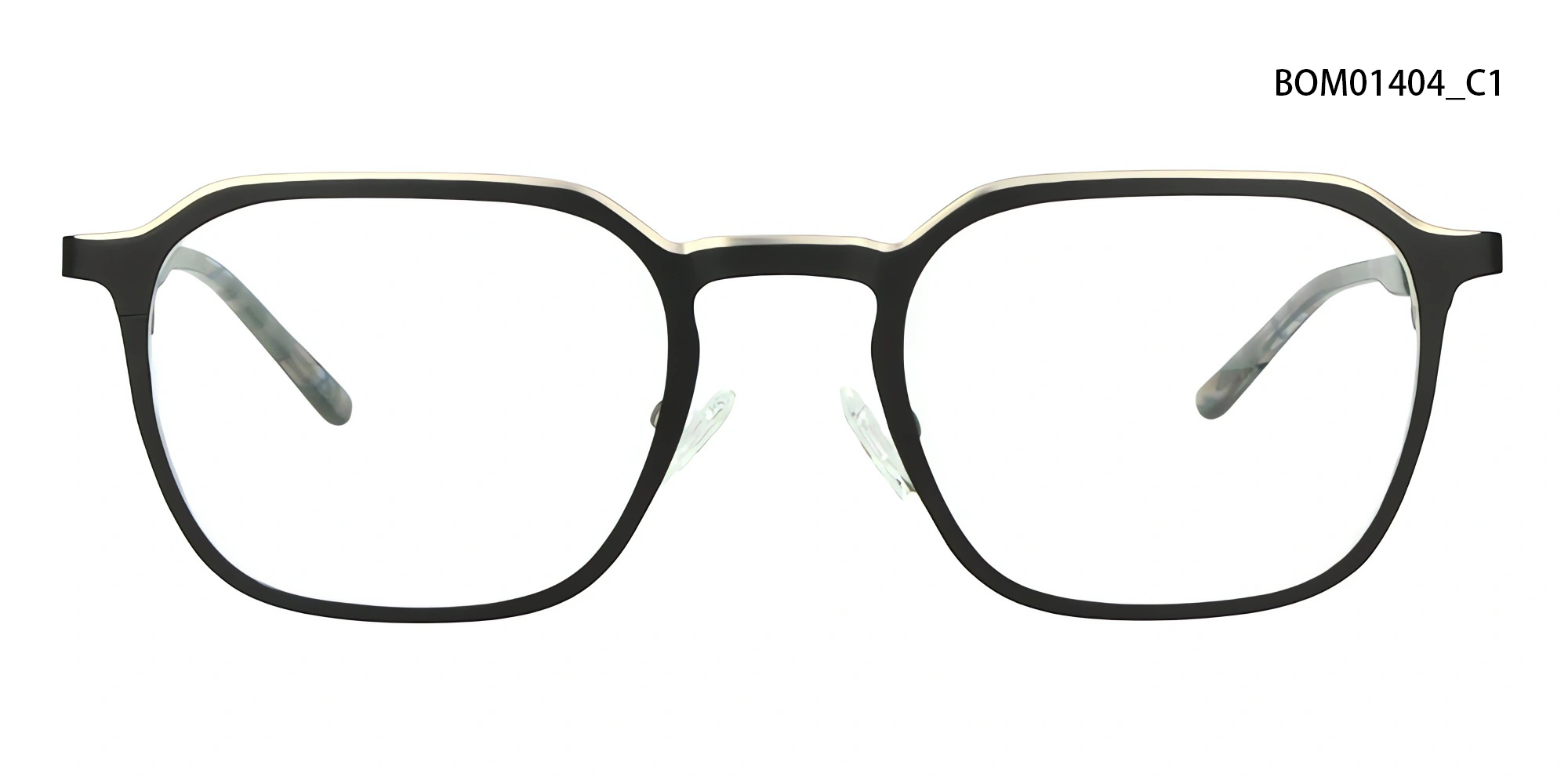 Men's Square Metal Optical Frame | Lightweight Business Eyewear detail 1