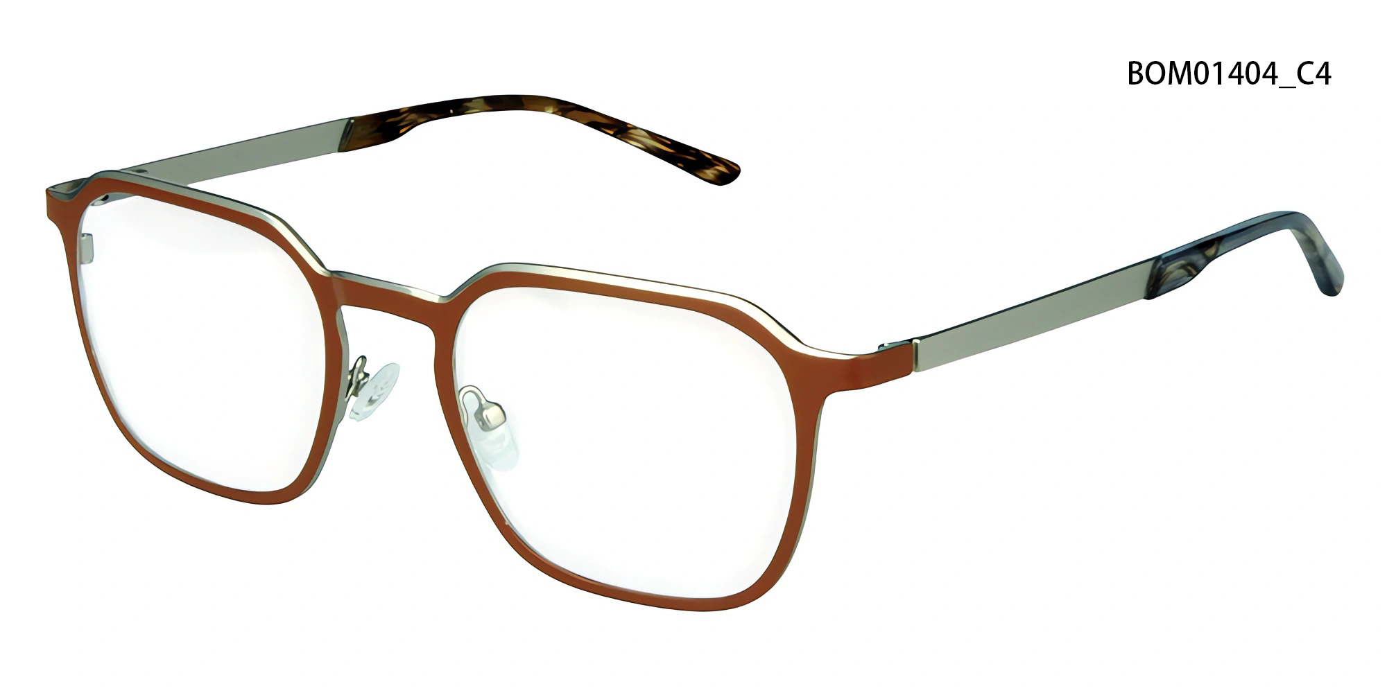 Men's Square Metal Optical Frame | Lightweight Business Eyewear detail 5