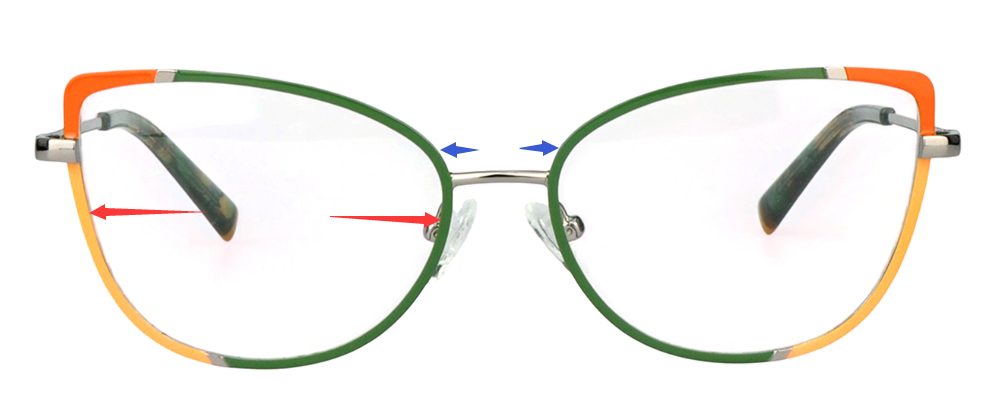 Lens and nose bridge width Lens and nose bridge width