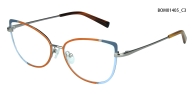 Women's Color-Block Metal Optical Frame | Lightweight Fashion Eyewear detail 4