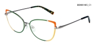Women's Color-Block Metal Optical Frame | Lightweight Fashion Eyewear detail 2